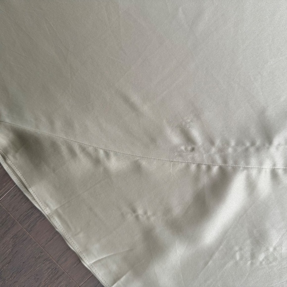 Reformation RONDA silk drape maxi dress - dried herbs sage green herb - Size 12 - Picture 7 of 13